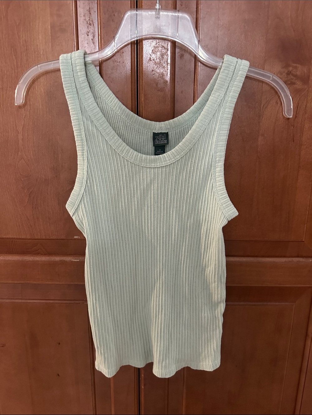 wild fable Mint Ribbed Scoop Neck Tank